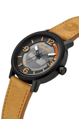 Montre à quartz en cuir Scusset - Camel et noir