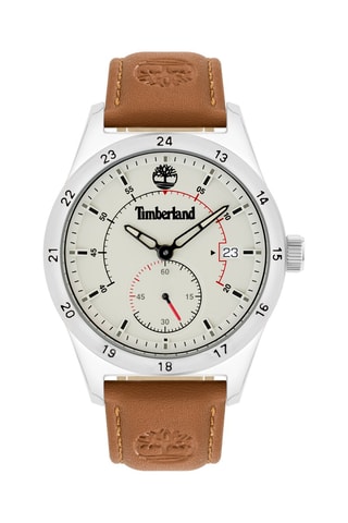 Montre à quartz en cuir Boynton - Compteur de petite seconde - Marron et argenté