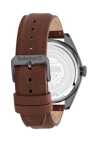 Montre à quartz en cuir Ashfield - Marron et gris