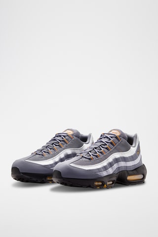 Nike Air Max 95 en cuir - Gris foncé et jaune