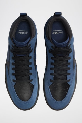 Nike SB React en cuir et satin Leo Baker - Bleu marine