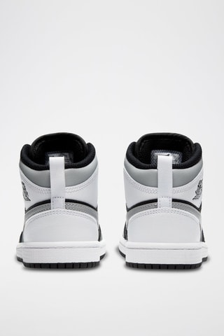 Jordan 1 Mid en cuir - Noir et blanc