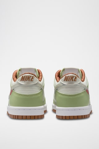 Nike Dunk Low en cuir - Ecru et vert olive - Nike