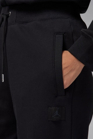 Pantalon ample polaire taille haute - Noir