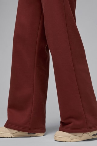 Pantalon ample polaire taille haute - Marron