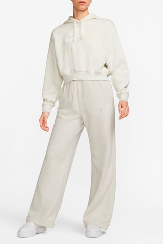 Pantalon wide legs polaire taille haute Plush Blanc