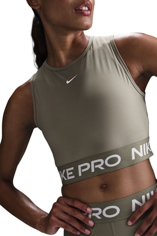 Crop top de fitness - Kaki