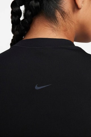 Crop top Zenvy Rib - Noir - Nike