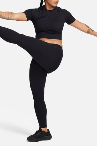 Crop top Zenvy Rib - Noir - Nike