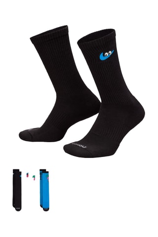 3 paires de chaussettes - Blanc et bleu cobalt - Nike