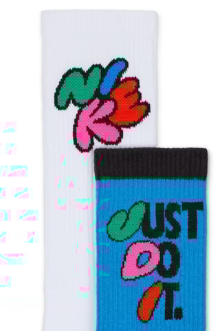 3 paires de chaussettes - Blanc et bleu cobalt - Nike