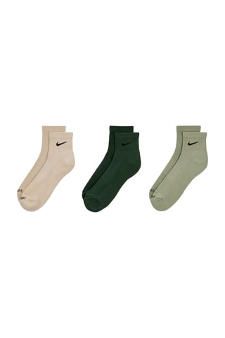 3 paires de chaussettes d’entraînement - Beige et vert