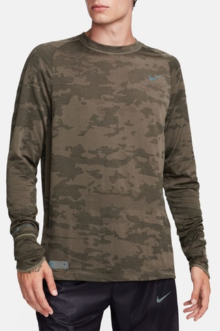 T-shirt de running - Vert olive - Nike