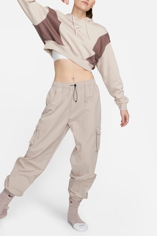 Sweat polaire Air crop - Gris clair et marron