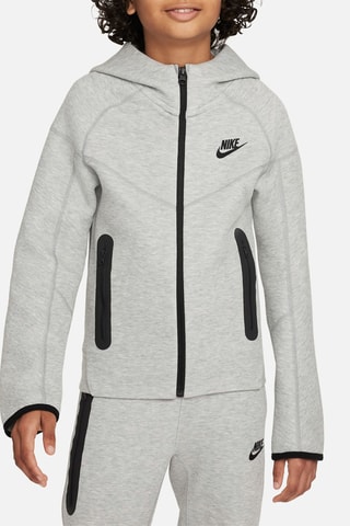 Sweat polaire à capuche B Nsw Tech - Gris clair chiné