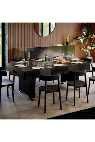 Billard convertible en table dinatoire - 212 x 118 x 86 cm