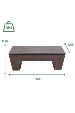 Banc-coffre Classic - Bois brut - 113 x 32 x 45,5 cm