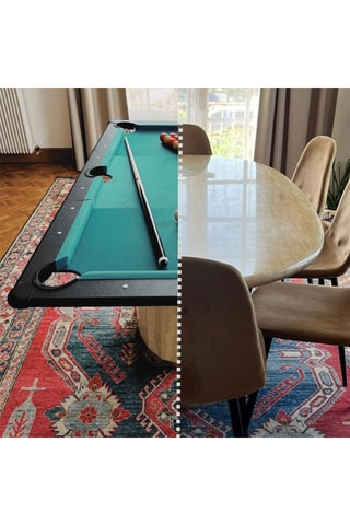 Billard de Salon avec accessoires - Tapis Vert - 165,5 x 92,5 x 4,5 cm