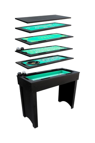Table de casino 6 en 1 - Lucky Vegas - 114 x 51,5 x 90 cm