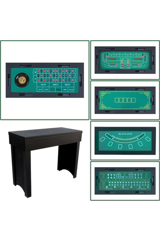 Table de casino 6 en 1 - Lucky Vegas - 114 x 51,5 x 90 cm