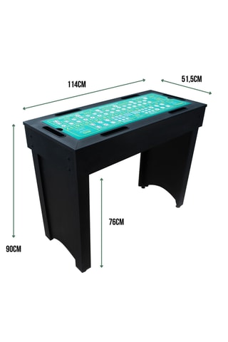 Table de casino 6 en 1 - Lucky Vegas - 114 x 51,5 x 90 cm