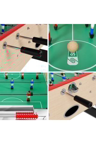 Baby-foot bois clair - 151 x 77 cm - Classique