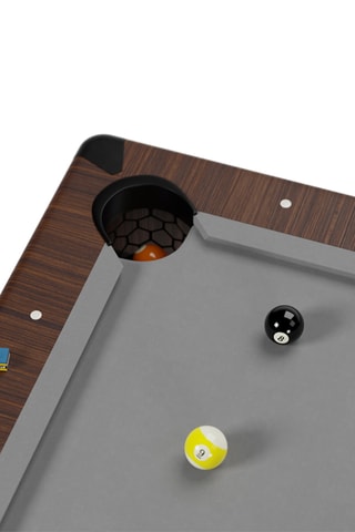 Billard kit convertible bois brut tapis gris - 226 x 126 cm - Ambiance