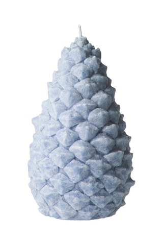 Bougie Pomme de pin - Bleu - 13 cm