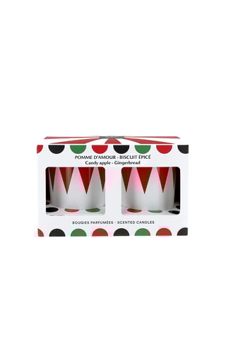 2 bougies parfumées - Pomme d'amour et orange et cannelle