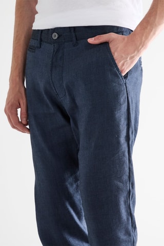 Linnen Chino - Indigoblauw