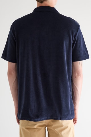 Velours Overhemd - Marineblauw