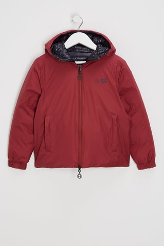 Dubbelzijdige Gewatteerde Jas met Capuchon - Marineblauw