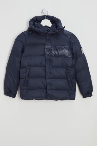 Gewatteerde Jas met Capuchon - Marineblauw