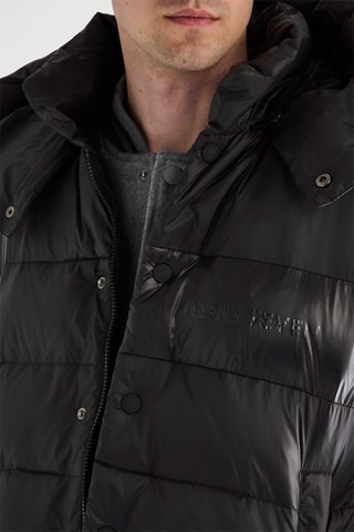 Mouwloze Gewatteerde Jas met Capuchon - Zwart