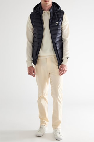 Colete acolchoado com capuz - Azul-marinho