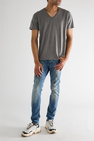 T-shirt - Gemêleerd Grijs