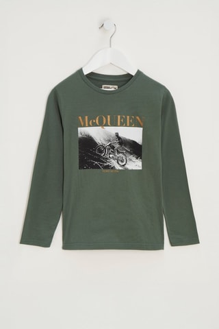 T-shirt Steve McQueen - Donkergroen