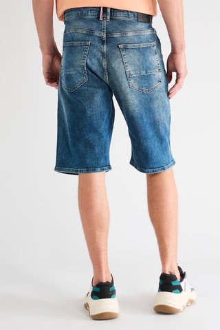 Spijkerbermuda - Kobaltblauw
