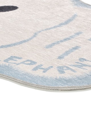 Tapis Candy - Blanc et bleu clair