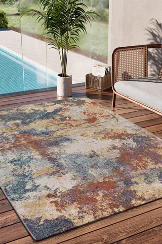 Tapis Luna - Beige et rouge