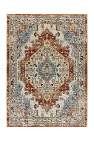 Tapis Luna - Beige et rouge