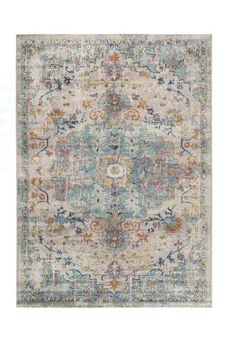 Tapis Luna - Beige et bleu