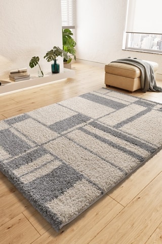 Tapis Helia - Beige et gris foncé