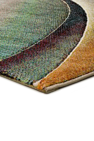 Tapis Libet - Vert foncé et orange 