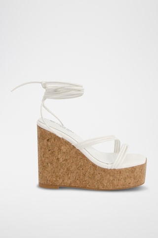 Sandales compensées - Blanc