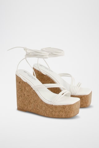 Sandales compensées - Blanc