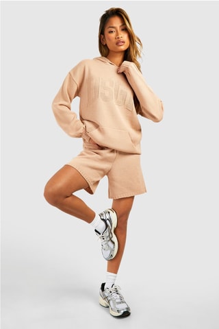 Pull à capuche et short - Nude