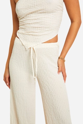 Pantalon wide legs - Blanc cassé