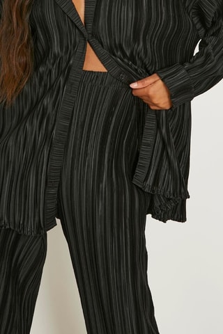 Pantalon wide legs taille haute - Noir