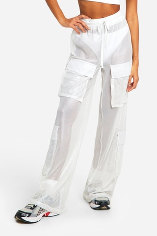 Pantalon cargo - Blanc